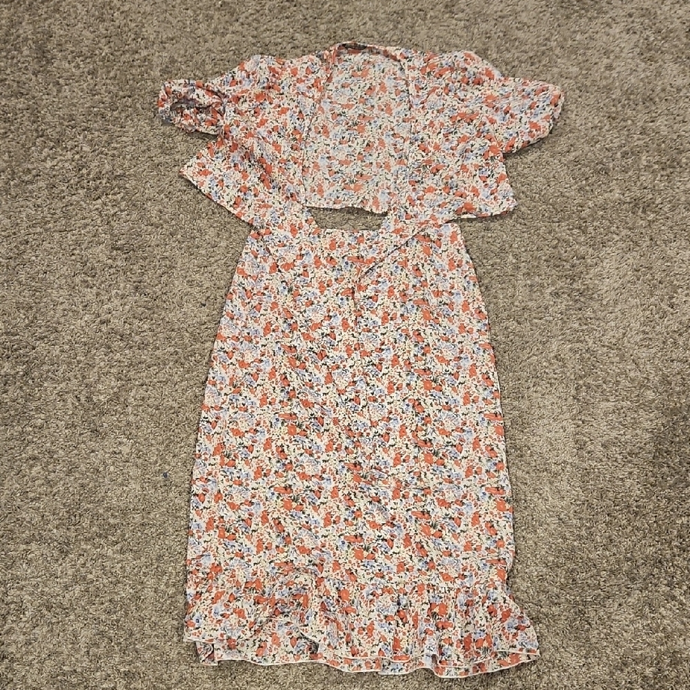 Floral Two-Piece Dress Set